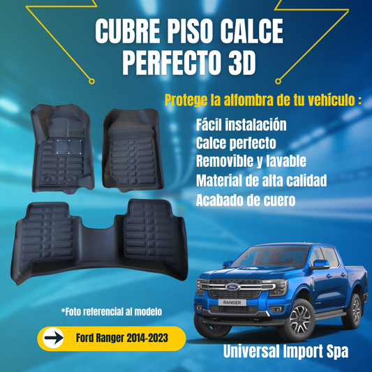 CUBRE PISO CALCE PERFECTO 3D FORD RANGER